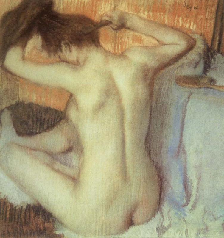 Edgar Degas Woman Combing her hair